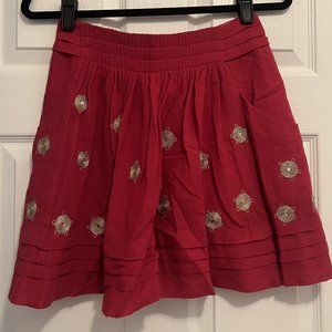 Anthropologie Leifsdottir Red Wool Skirt